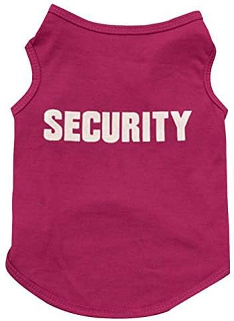 Pet Shirts Dog Police Printed Cool Summer Custom Vest Cute Puppy Apparels Clothes (S, Hot Pink)